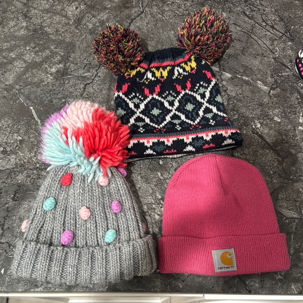 Colorful Knit Beanie Set